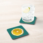 Dessous-de-verre Aquarelle de citron jaune vif (Côté Droit)