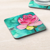 Dessous-de-verre Aquarelle de fleurs roses (Côté gauche)