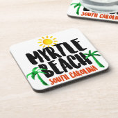 Dessous-de-verre Aquarelle de Myrtle Beach (Côté gauche)