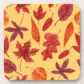 Dessous-de-verre Aquarelle des feuilles rouges (Devant)