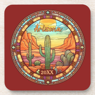 Dessous-de-verre Aquarelle du désert de l'Arizona Cactus