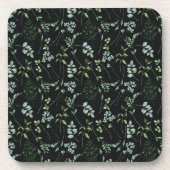 Dessous-de-verre Aquarelle Eucalyptus Feuilles de verdure (Devant)