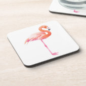 Dessous-de-verre aquarelle Flamant rose (Côté gauche)
