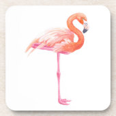 Dessous-de-verre aquarelle Flamant rose (Devant)