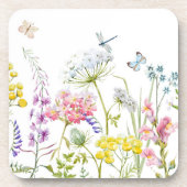 Dessous-de-verre Aquarelle Fleur sauvage prairie florale d'été (Devant)