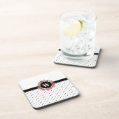 Dessous-de-verre Aquarelle Fleurs rouges et roses Pois de couronne (Côté Droit)