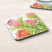 Dessous-de-verre Aquarelle Fleurs tropicales (Côté gauche)