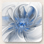 Dessous-de-verre Aquarelle gris bleu Abstrait Fractal Art Flower<br><div class="desc">Une fleur d'imaginaire unique aux tons bleu et gris,  abstraite et élégante. Conception inhabituelle pour vos barbecues fleuris décoratifs et plus encore.</div>
