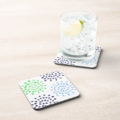 Dessous-de-verre Aquarelle Marine Vert Fleur bleu clair (Côté Droit)