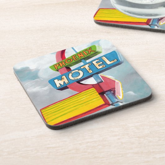 Dessous-de-verre Aquarelle Motel Phoenix (Côté gauche)