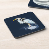 Dessous-de-verre Aquarelle originale Great Blue Heron Bird Custom (Côté gauche)