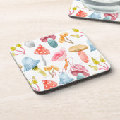 Dessous-de-verre Aquarelle Pastel Champignons (Côté gauche)