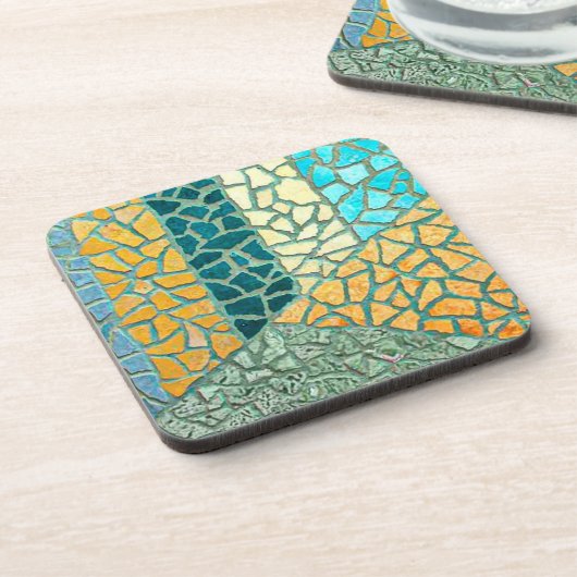 Dessous-de-verre Aquarelle Peinture Pierre Mosaïque + vos idées (Côté gauche)