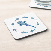 Dessous-de-verre Aquarelle requin (Côté gauche)