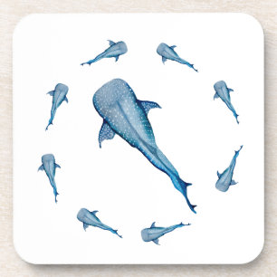 Dessous-de-verre Aquarelle requin