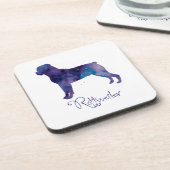 Dessous-de-verre Aquarelle Rottweiler (Côté gauche)