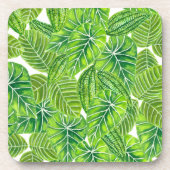 Dessous-de-verre Aquarelle tropicale feuille design motif (Devant)