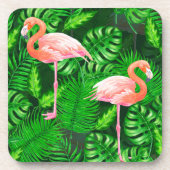 Dessous-de-verre Aquarelle tropicale Flamant rose (Devant)
