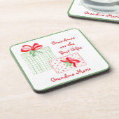 Dessous-de-verre Aquarelle vacances PERSONNALISER grand-mère (Côté gauche)