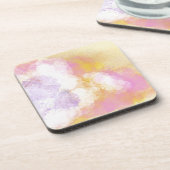 Dessous-de-verre Aquarelles abstraites - arrière - plan orange (Côté gauche)