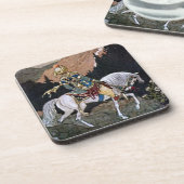 Dessous-de-verre Arabian Nights Chevalier Prince sur Cheval Blanc (Côté gauche)