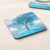 Dessous-de-verre Arbre bleu cristal (Côté gauche)