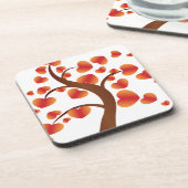 Dessous-de-verre Arbre de coeur rouge (Côté gauche)