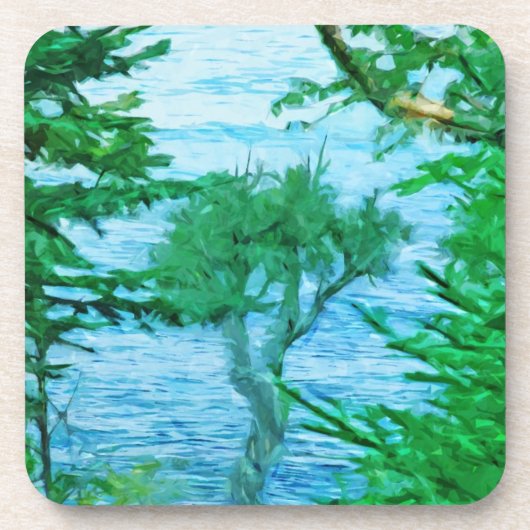 Dessous-de-verre Arbre de l'esprit antique en Abstrait (Devant)