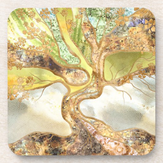 Dessous-de-verre Arbre de mosaïque - Arbre de vie (Devant)