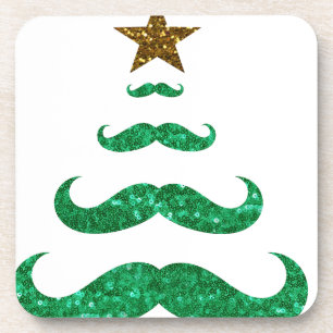 Dessous-de-verre arbre de noël de la moustache