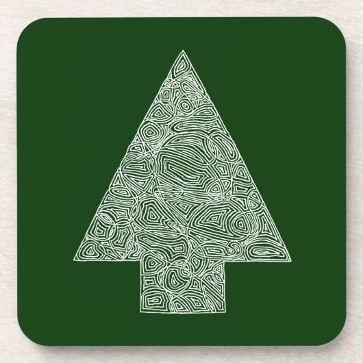 Dessous-de-verre Arbre de Noël moderne (Devant)
