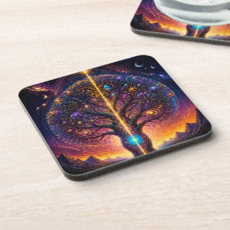 Dessous-de-verre Arbre de Vie Cosmique Art Céleste
