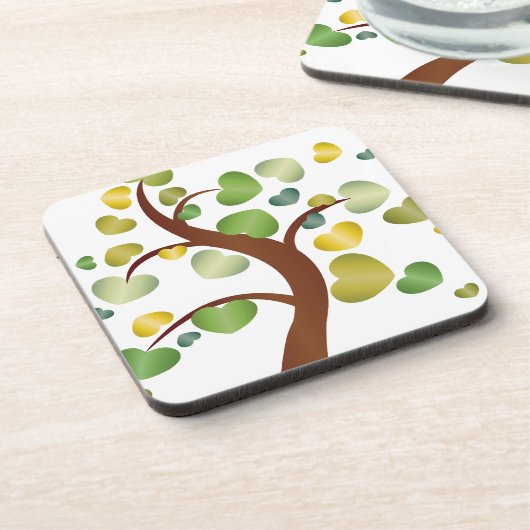 Dessous-de-verre Arbre des coeurs d'automne (Côté gauche)