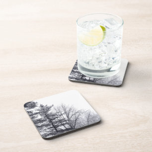 Dessous-de-verre Arbres couverts de neige : Horizontaux