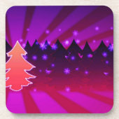 Dessous-de-verre Arbres de Noël Tons de pourpre (Devant)