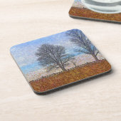 Dessous-de-verre Arbres d'hiver et clôtures agricoles (Côté gauche)