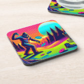 Dessous-de-verre Arbres noirs | Bigfoot Disc Golf Humour (Côté gauche)