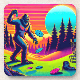 Dessous-de-verre Arbres noirs Bigfoot Disc Golf Humour
