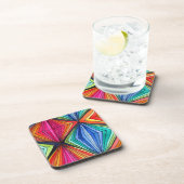 Dessous-de-verre Arc-en-ciel - Art optique géométrique (Côté Droit)