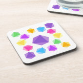 Dessous-de-verre Arc-en-ciel D8 Dice Drick Coasters (Côté gauche)