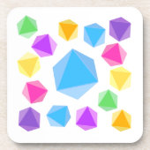 Dessous-de-verre Arc-en-ciel D8 Dice Drick Coasters (Devant)