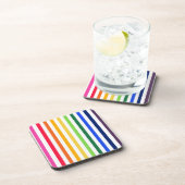 Dessous-de-verre Arc-en-ciel et rayures blanches (Côté Droit)