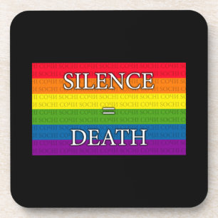 Dessous-de-verre Arc-en-ciel - Silence = Mort