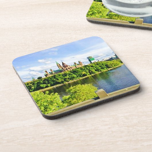 Dessous-de-verre Architecture de la Colline du Parlement Ottawa. Co (Côté gauche)