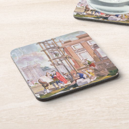 Dessous-de-verre Architecture, d'une série de quatre t de (Côté gauche)