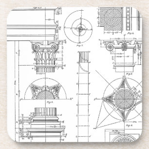 Dessous-de-verre Architecture vintage