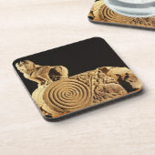 Dessous-de-verre Architrave de couleur chamois de grès avec le (Côté gauche)