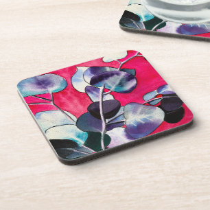 Dessous-de-verre Ardoise feuille gomme