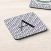 Dessous-de-verre Argent, look métallique, grille cloutée (Côté gauche)