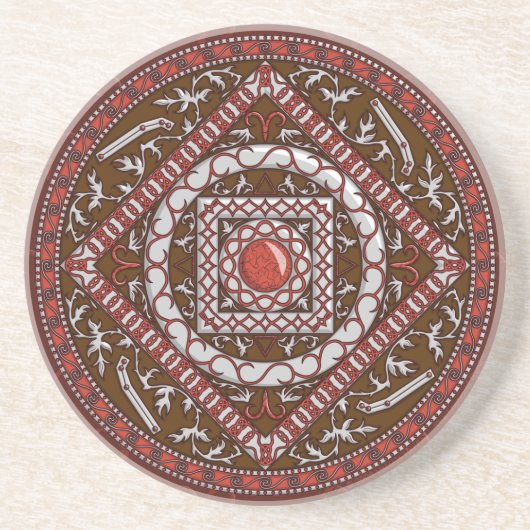 Dessous de verre Aries Mandala (Devant)